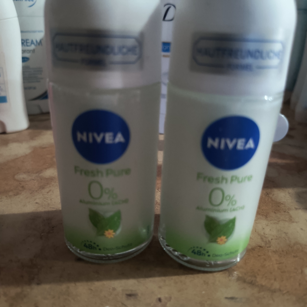 Nivea Fresh Pure Deodorant Roll-On Glass Bottle 2 Pack
